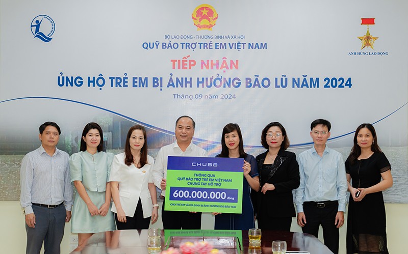 Chubb Life Việt Nam hỗ trợ đợt 1 số tiền 600 triệu đồng đến trẻ em và gia đình chịu ảnh hưởng bão số 3 - 1