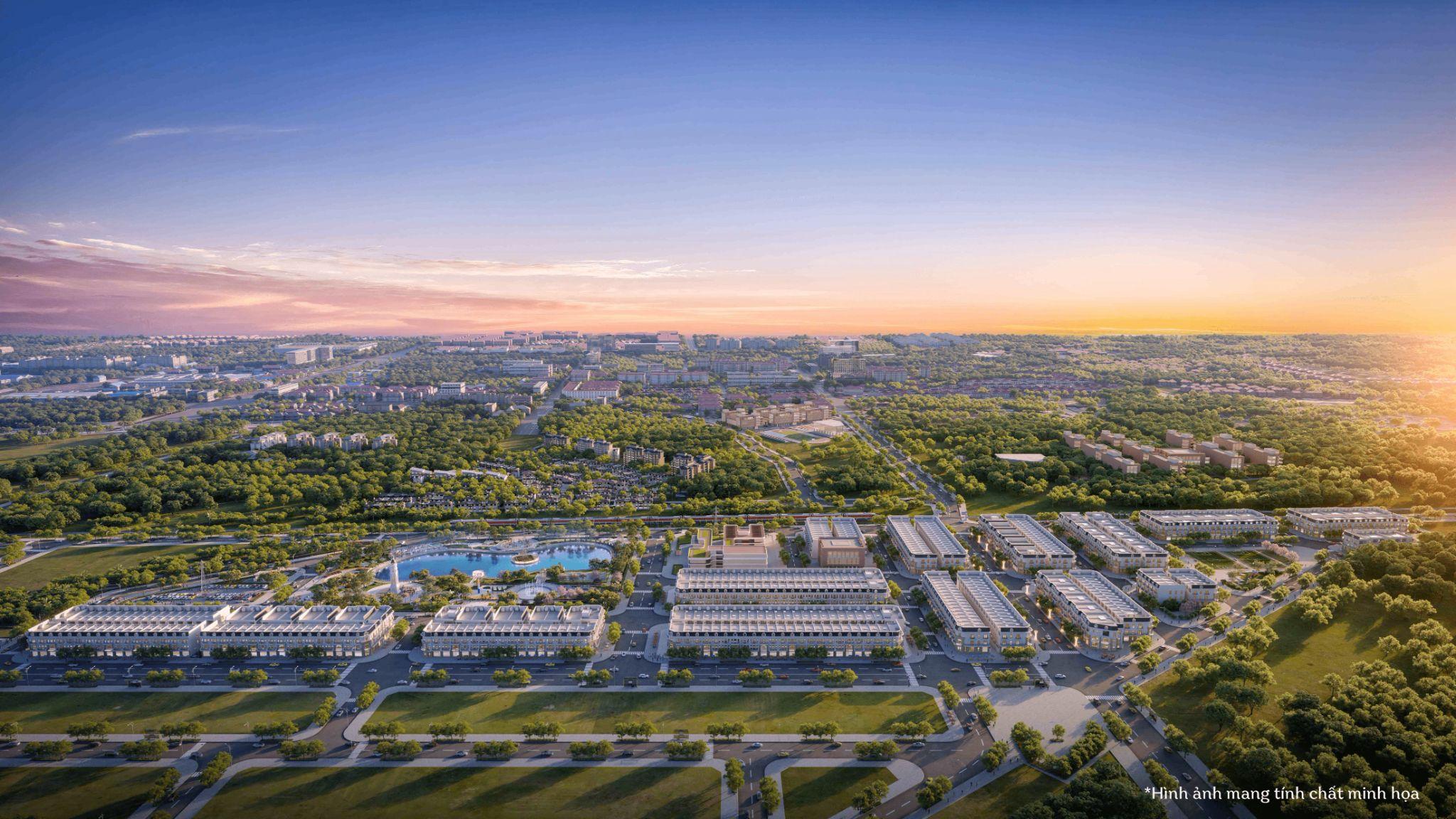 Ảnh phối cảnh Khu đô thị Tấn Đức Central Park – TP. Phổ Yên, Thái Nguyên. Ảnh: Tấn Đức