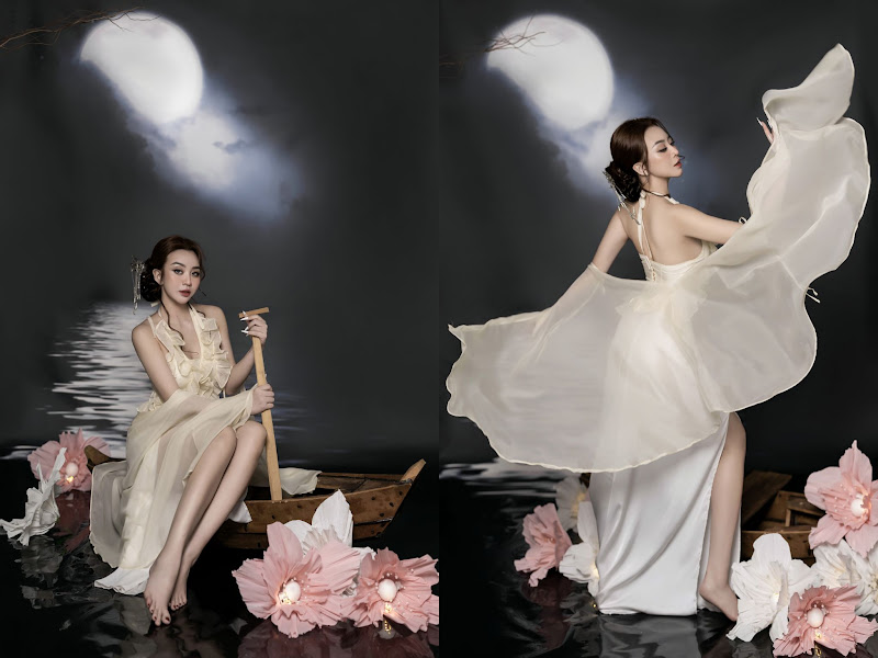 Á hậu - MC Thư Đình hóa nàng thơ lãng mạn dưới ánh trăng Trung Thu - 4