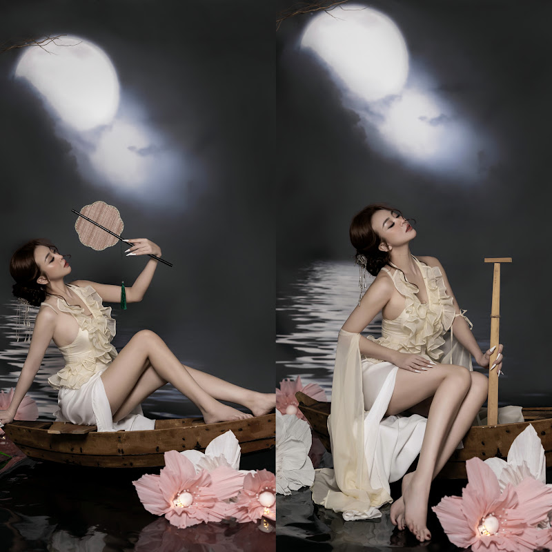 Á hậu - MC Thư Đình hóa nàng thơ lãng mạn dưới ánh trăng Trung Thu - 5