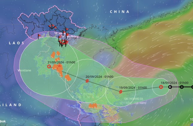 Đường đi phức tạp của cơn bão số 4, ảnh hưởng lâu dài đến Bắc và Trung Trung Bộ