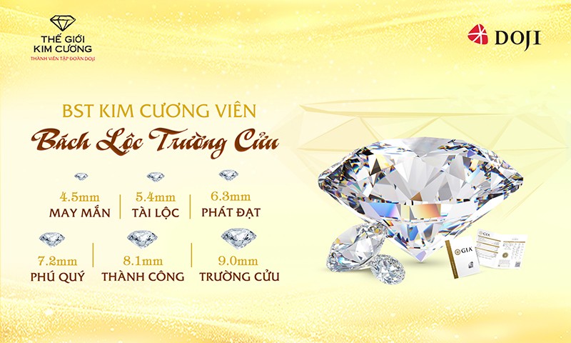 Kim cương viên Bách Lộc Trường Cửu là lựa chọn hoàn hảo của người sành kim cương