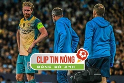 Bóng đá - De Bruyen tập tễnh rời sân, Man City âu lo trước đại chiến với Arsenal (Clip tin nóng)