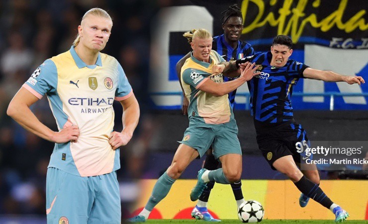 Haaland không để lại nhiều dấu ấn ở đại chiến Man City - Inter Milan