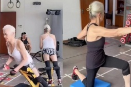 Làm đẹp - Cụ bà giữ dáng thon gọn nhờ tập gym 19 năm