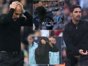 Bóng đá - Pep nổi điên đạp ghế, Arteta ngao ngán che mặt ở đại chiến Man City - Arsenal