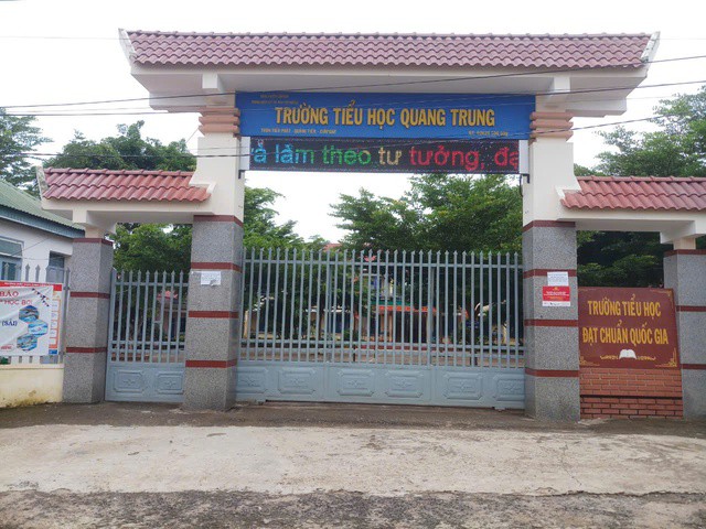 Trường Tiểu học Quang Trung, nơi phụ huynh phản ánh thầy giáo đánh học sinh.