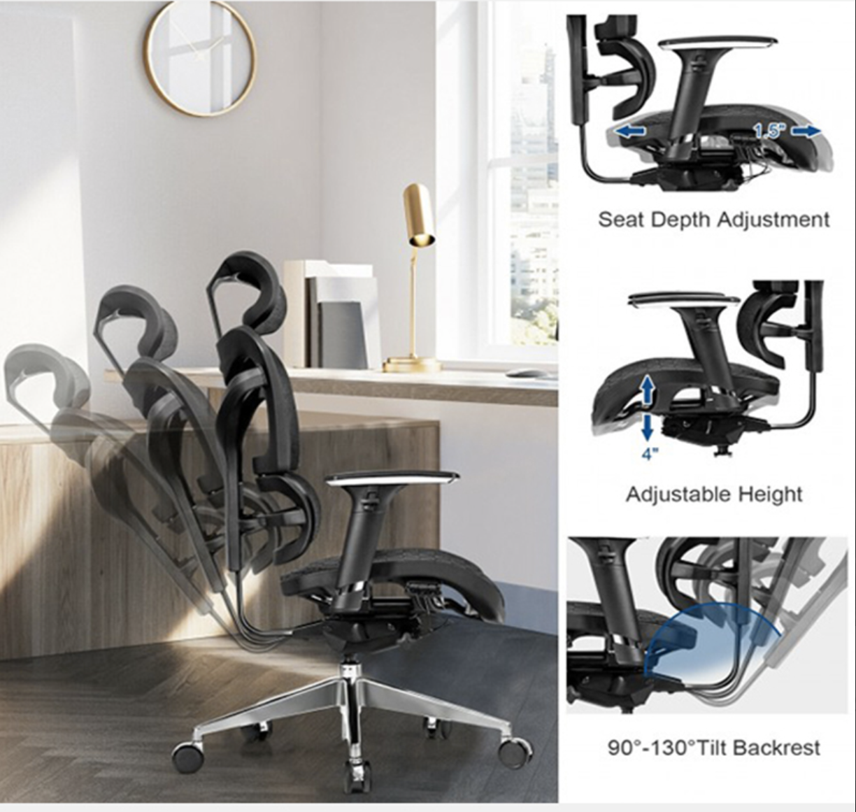 Ghế giám đốc với nhiều tính năng hiện đại