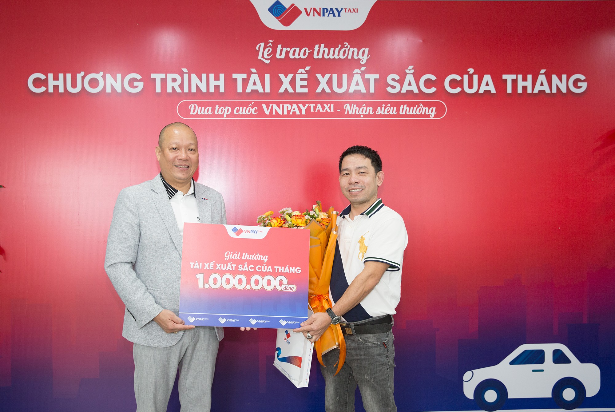 VNPAY Taxi khuyến khích tinh thần tài xế của các hãng taxi Việt thông qua việc trao thưởng hàng tháng.