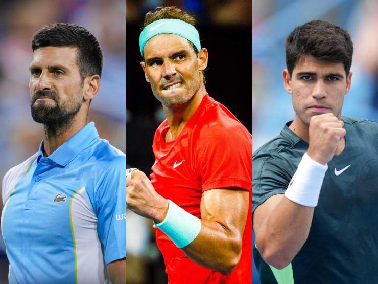 Alcaraz (bên phải) bỏ Basel Open, xác nhận chơi "Six Kings Slam", giải đấu được ví như "Siêu Grand Slam"