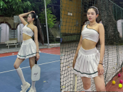 Bạn trẻ - Cuộc sống - Bạn gái tin đồn của Xemesis lên đồ pickleball, khoe dáng nuột nà