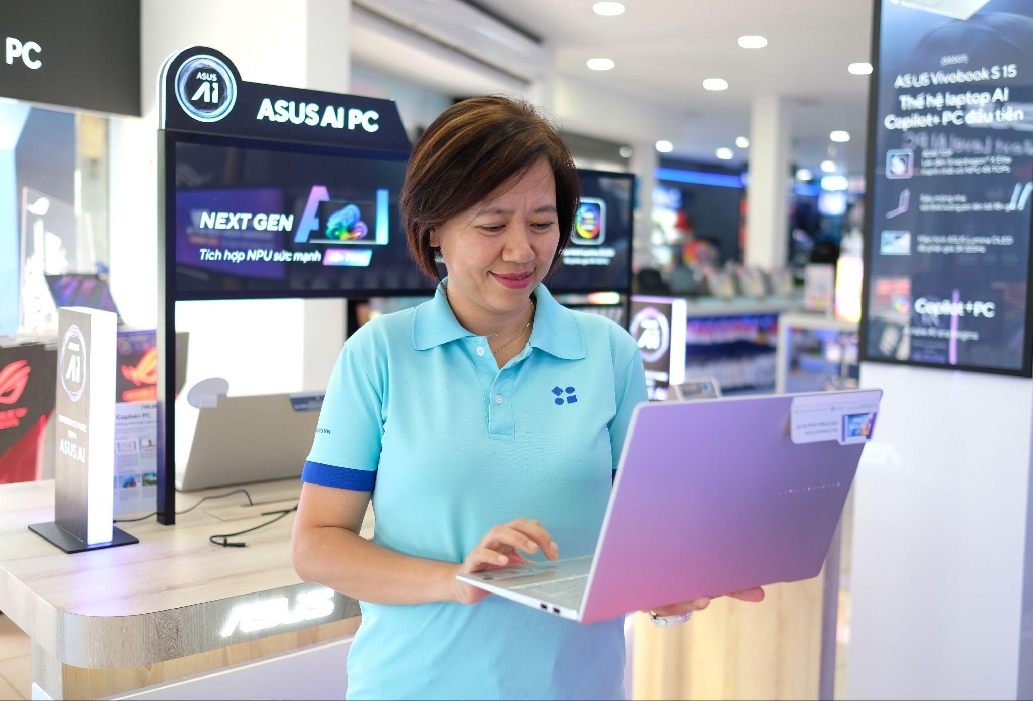Asus mang đến nhiều mẫu laptop AI ấn tượng.