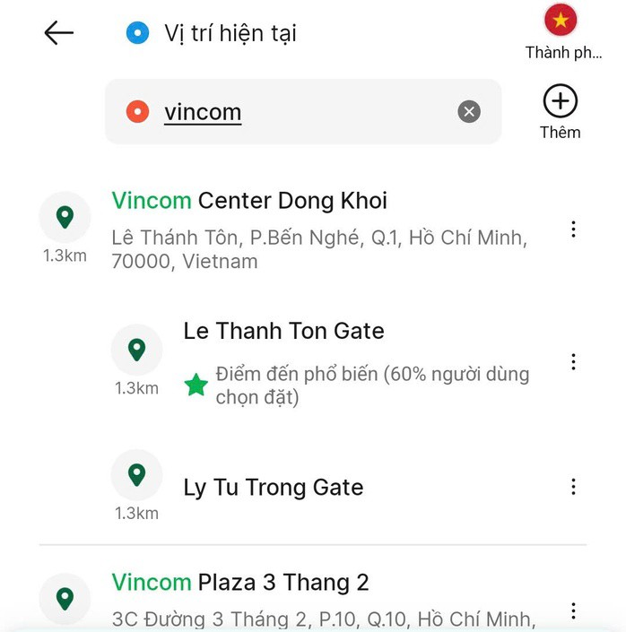 Người dân hiện vẫn đặt xe công nghệ theo địa chỉ như thường lệ