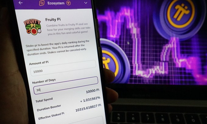 Tính năng Ecosystem Directory Staking trên ứng dụng Pi Network. Ảnh: Duy Phong