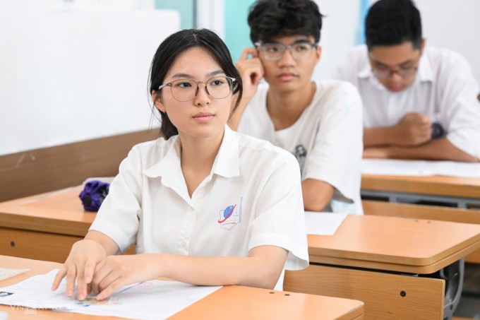Thí sinh thi tốt nghiệp THPT năm 2025 tại Hà Nội. Ảnh: Giang Huy