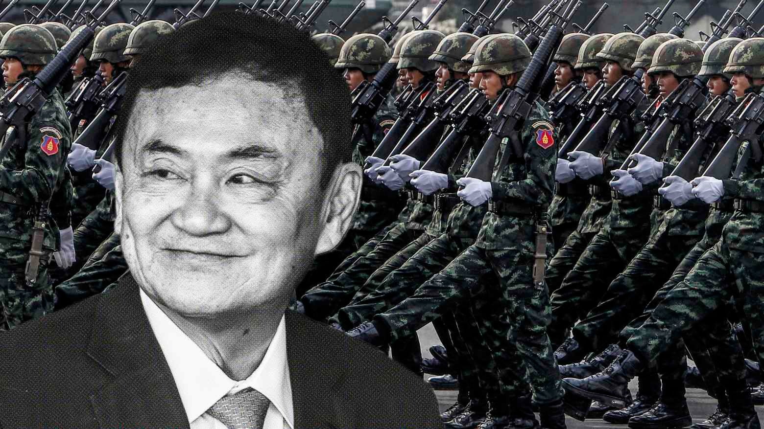 Quân đội Thái Lan can thiệp trực tiếp vào chính trường khi ông Thaksin đang ở Mỹ. Ảnh: Getty