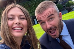 Beckham và Sharapova hội ngộ, VĐV khóc nức nở vì thua  " trắng "  ở Wimbledon