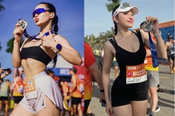 Người đẹp gymer gây ồn ào làng chạy bộ VN:  Trâm Anh tranh cãi, Ngọc Lan thân hình  vệ nữ 