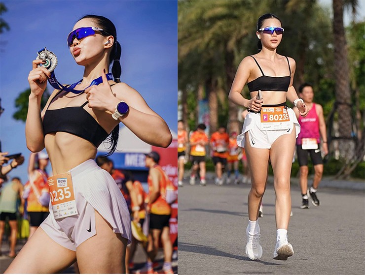 Hình ảnh chạy bộ của Trâm Anh gây tranh cãi