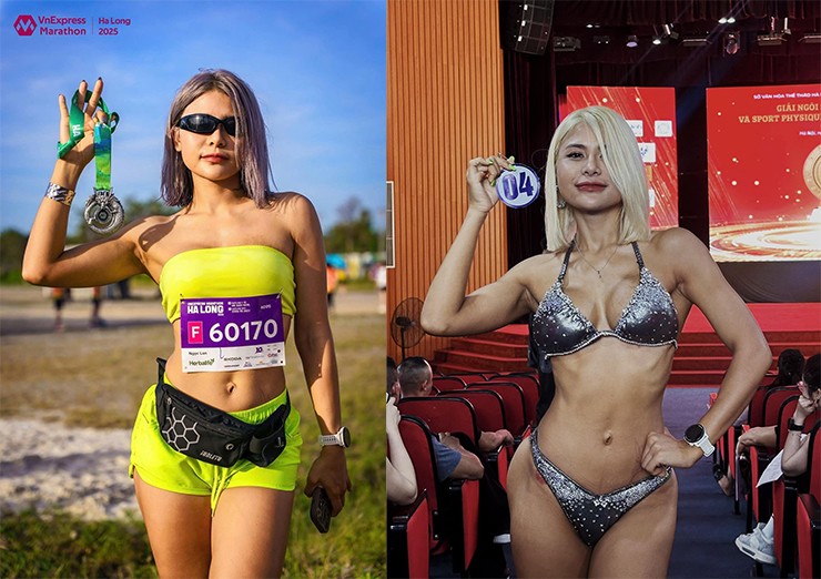 Ngọc Lan giành nhiều thành tích nổi bật ở các cuộc thi thể hình trước khi chạy bộ