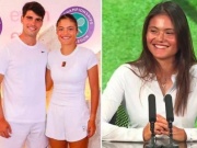 Raducanu  " đỏ mặt "  khi nói về  " chuyện tình cảm "  với Alcaraz tại Wimbledon
