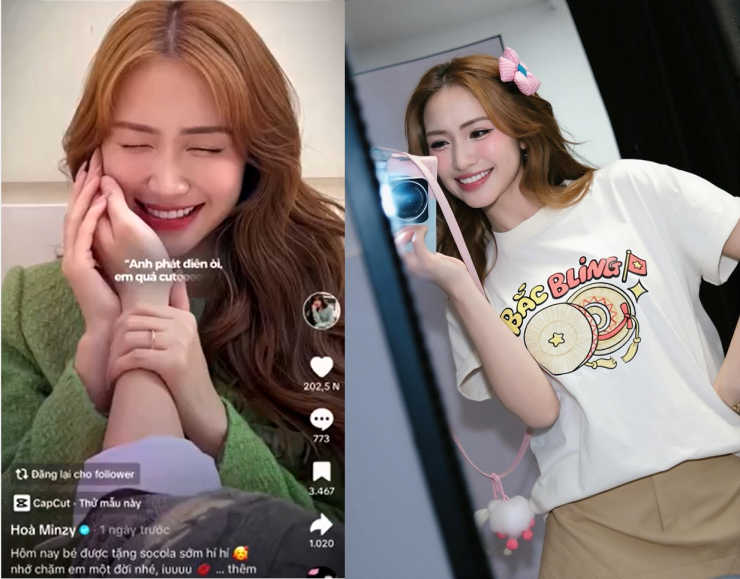 Hòa Minzy đăng clip ẩn ý có tình yêu trên trang cá nhân nhưng vẫn giấu kín danh tính người mới.