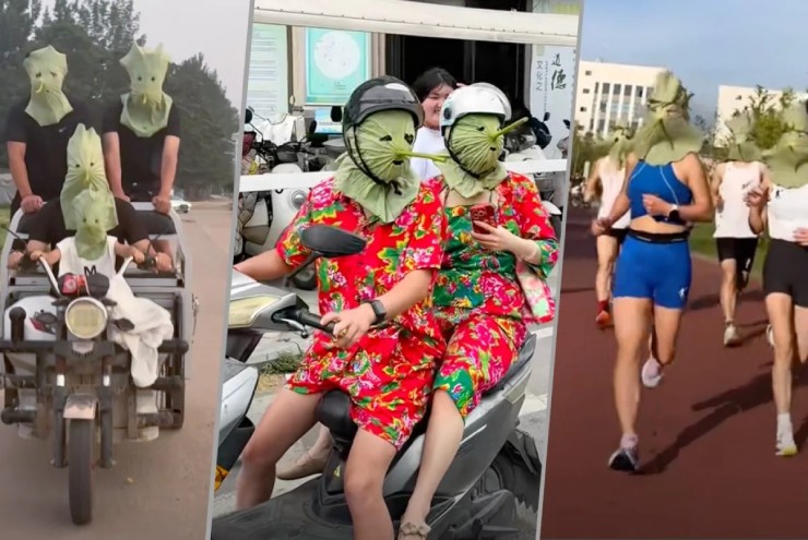 Giới trẻ Trung Quốc "chế" khẩu trang bằng lá sen gây sốt - 4