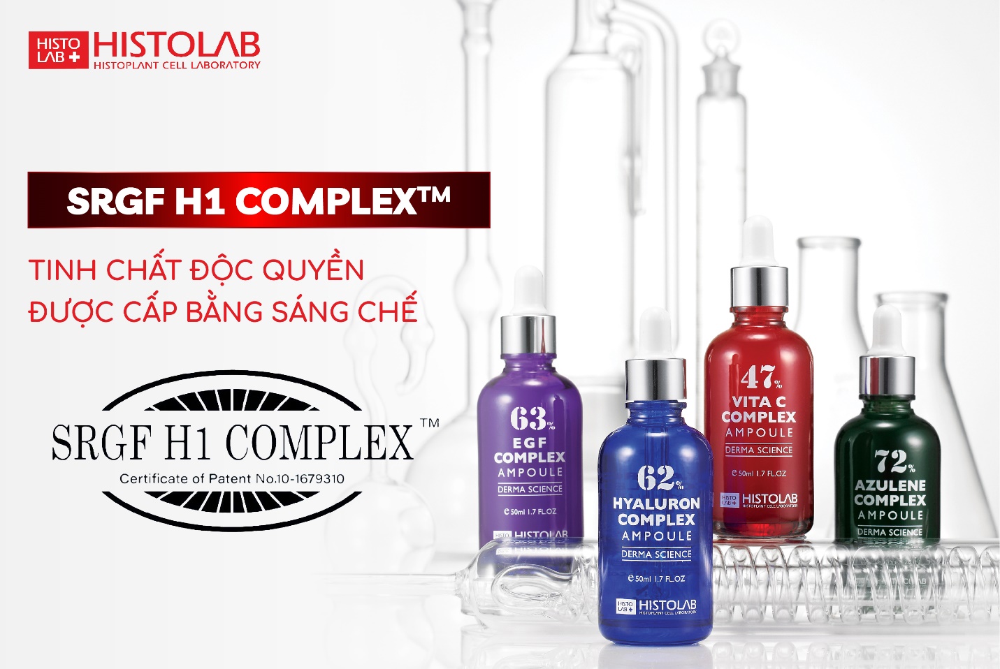SRGF H1 Complex - phức hợp yếu tố tăng trưởng đầu tiên của Histolab được cấp bằng sáng chế