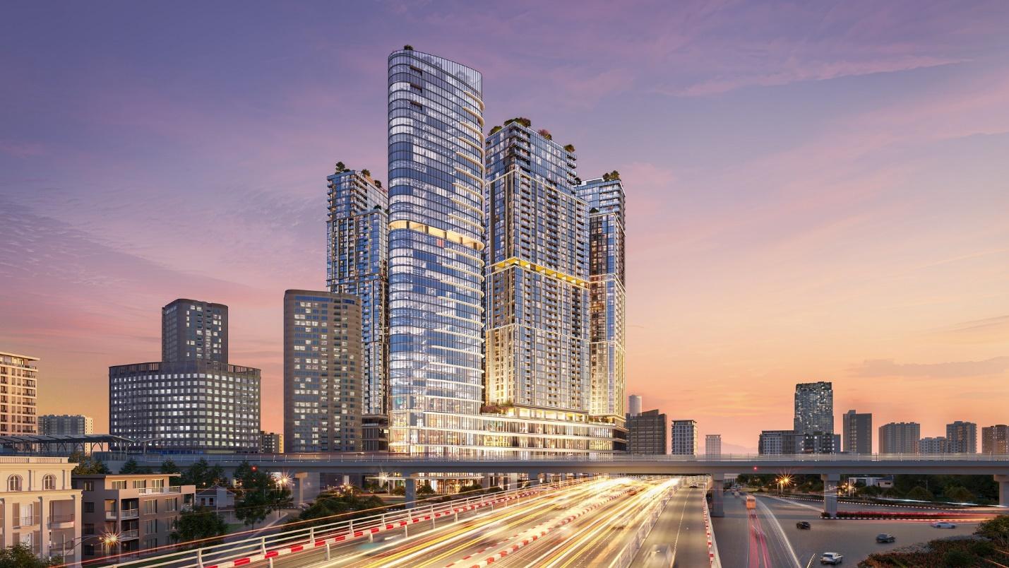 Sun Feliza Suites tọa lạc tại vị trí đắc địa trung tâm Cầu Giấy, Hà Nội