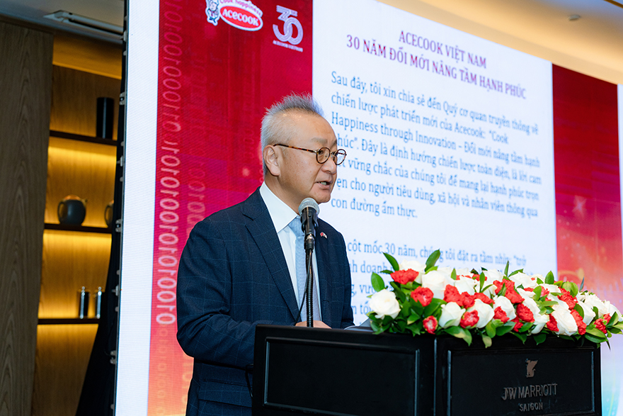 TGĐ Acecook Việt Nam - ông Kaneda Hiroki công bố chiến lược phát triển mới “Đổi Mới Nâng Tầm Hạnh Phúc”