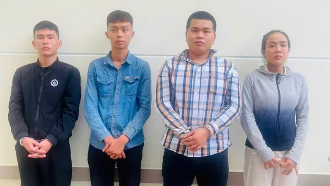 Các đối tượng liên quan đến hành vi bắt giữ người trái pháp luật. Ảnh: CACC
