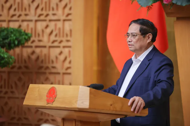 Thủ tướng chủ trì Hội nghị trực tuyến Chính phủ với 34 tỉnh thành và hơn 3.300 xã, phường, đặc khu. Ảnh: VGP