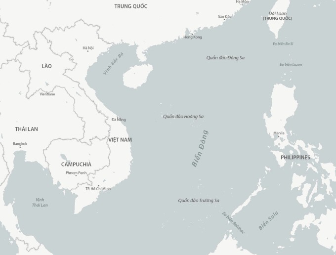 Khu vực Biển Đông cùng quần đảo Trường Sa. Đồ họa: CSIS