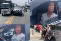[CLIP] Lái xe phạm luật, còn tấn công người dùng điện thoại ghi hình