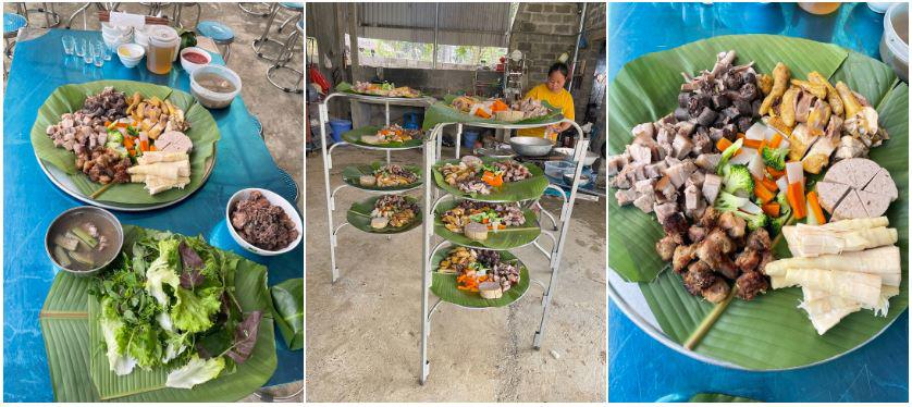 Cỗ lá hiện được ưa chuộng, sử dụng phổ biến ở trong và ngoài tỉnh Hòa Bình. Ảnh: Jin Nguyen