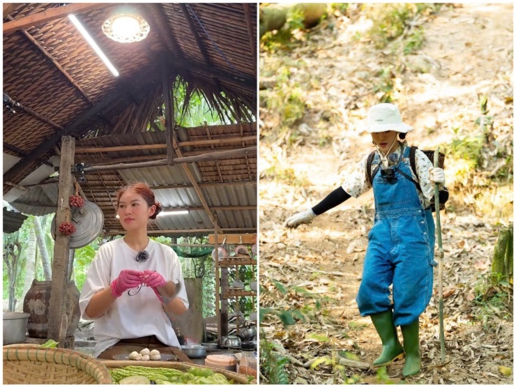 Những hình ảnh đối lập hoàn toàn với vẻ tiểu thư thường thấy ở Ngọc Thanh Tâm
