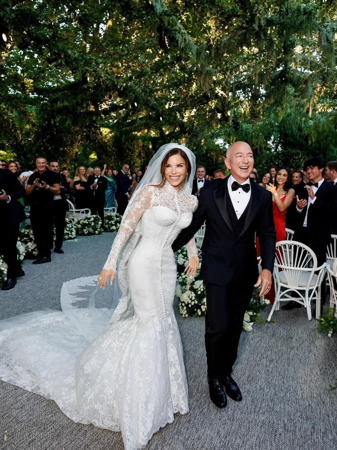 Lễ thành hôn của tỷ phú Jeff Bezos hôm 27/6. Ảnh: Instagram Lauren Sánchez