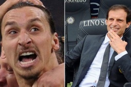 Tin mới nhất bóng đá tối 4/7: Rộ tin đồn HLV Allegri  cấm cửa  Ibrahimovic trong phòng thay đồ Milan