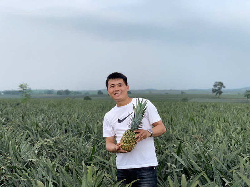 Từ ly rượu lạ đã giúp anh Nam có ý tưởng về quê trồng dứa để khởi nghiệp.