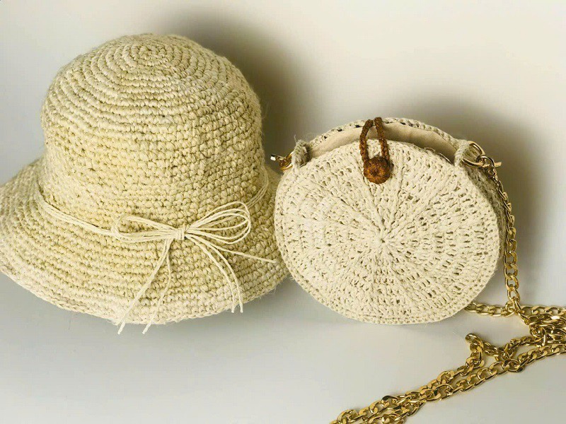 Những sản phẩm thủ công từ xơ lá dứa được ứng dụng trong đời sống.