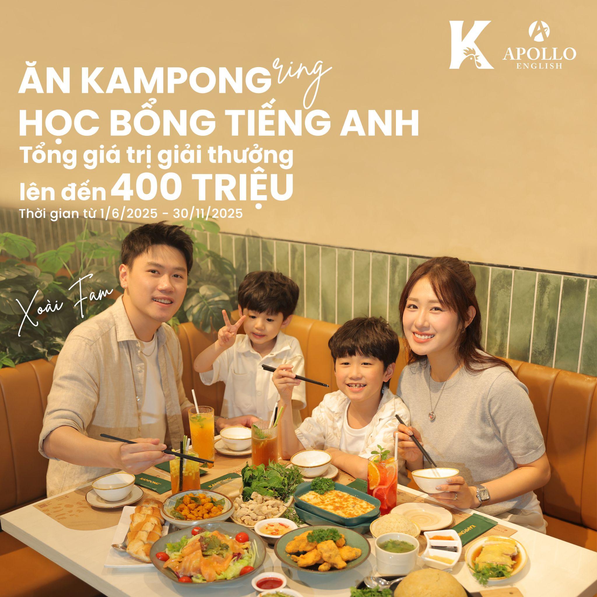 Chương trình săn học bổng tiếng Anh của Kampong được rất nhiều phụ huynh quan tâm trong đó có cả gia đình Xoài Fam