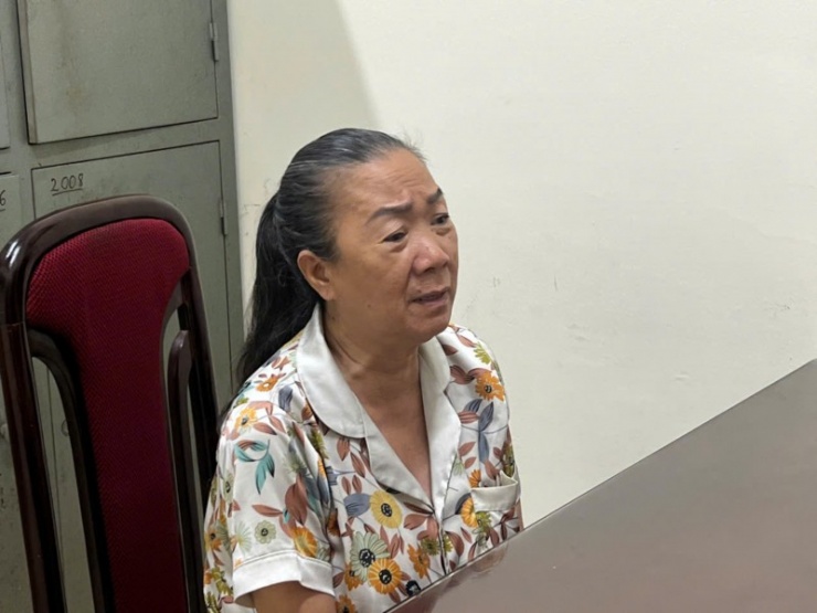 Nguyễn Thị Hạnh tại cơ quan Công an.