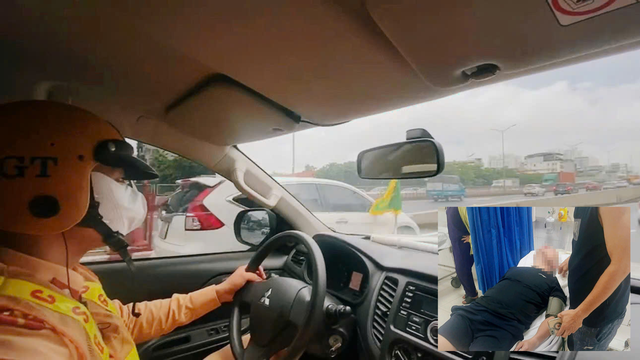 CSGT Hà Nội đưa người đàn ông nghi đột quỵ đến bệnh viện cấp cứu kịp thời.