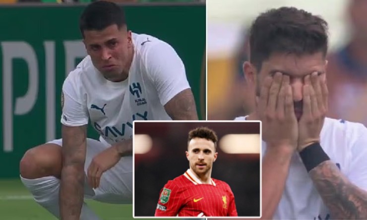 Cancelo, Neves bật khóc trong phút mặc niệm Diogo Jota