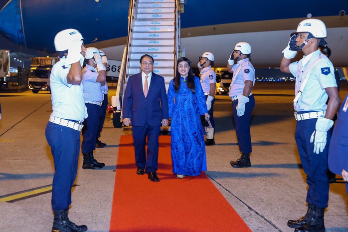 Thủ tướng Phạm Minh Chính và phu nhân tới Rio de Janeiro, bắt đầu chuyến công tác tại Brazil Ảnh: VGP