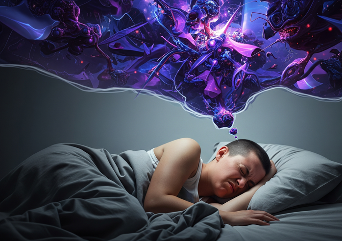 Một số món ăn sẽ làm tăng nguy cơ gặp ác mộng - Minh họa AI: Thu Anh