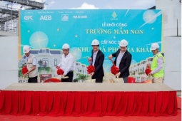 Dự án khu nhà phố thương mại Gia Khải chính thức cất nóc, khởi công trường mầm non