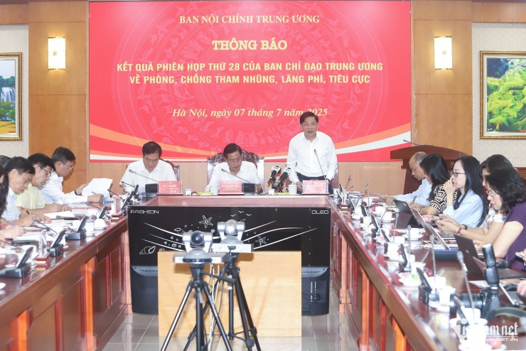 Ban Nội chính Trung ương thông báo kết quả phiên họp