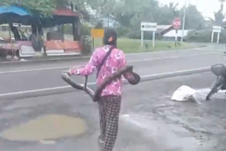 Đang đi dạo, bất ngờ thấy cảnh tượng  " nổi da gà " 