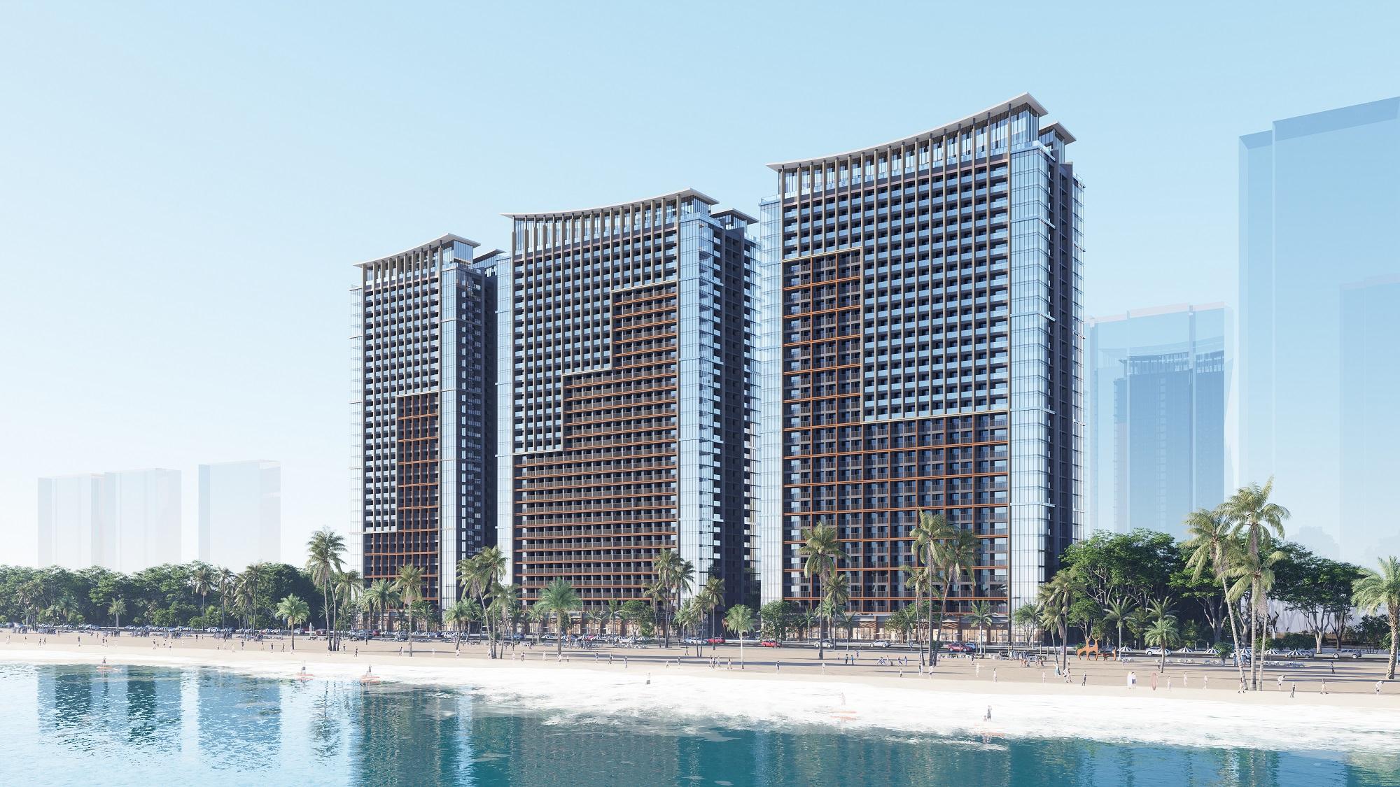Phối cảnh 3 tòa tháp căn hộ thuộc tổ hợp Sun Centro Town